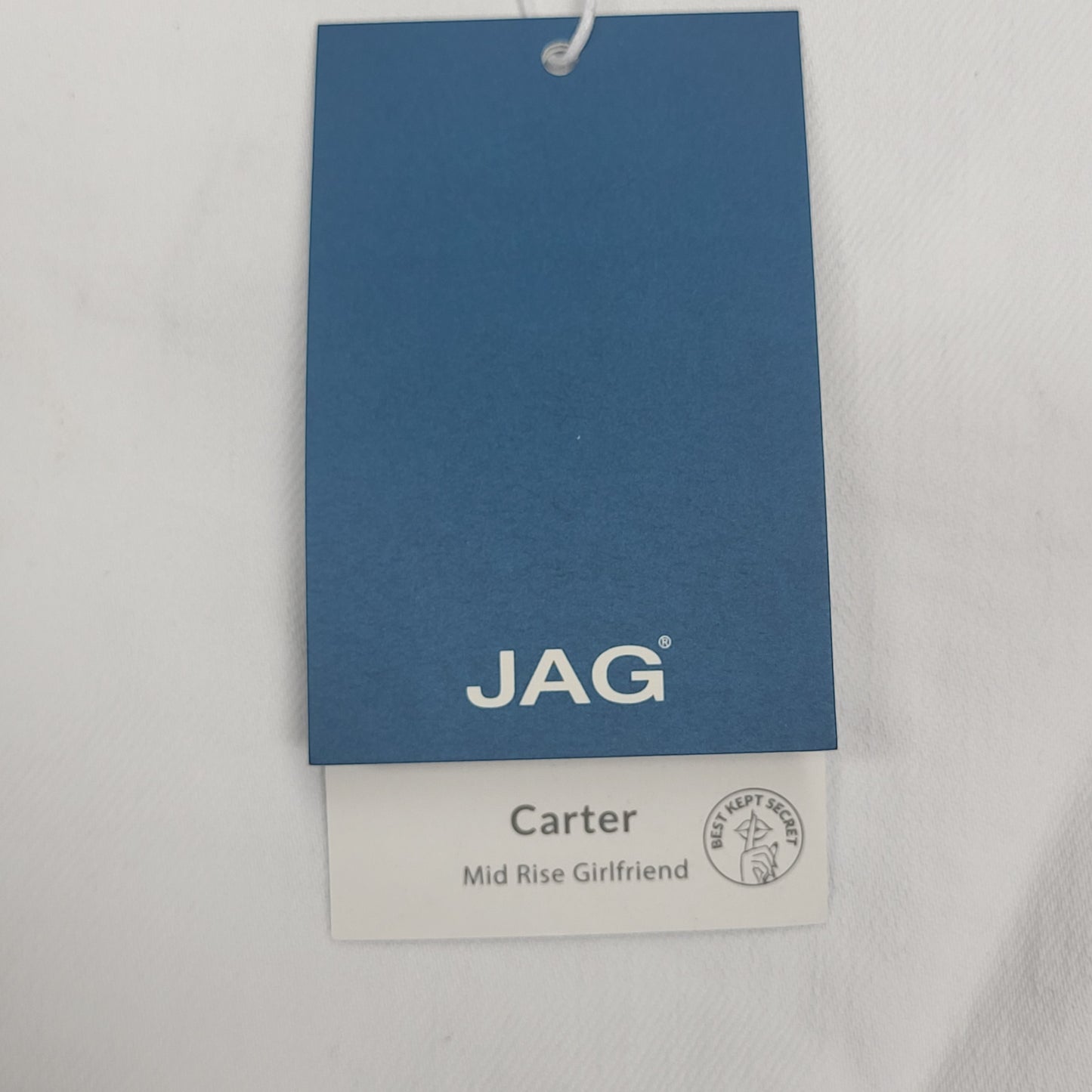 JAG Carter Mid-Rise Smoothing Girlfriend Womens Sz 14P/24 White JP2967CBD618