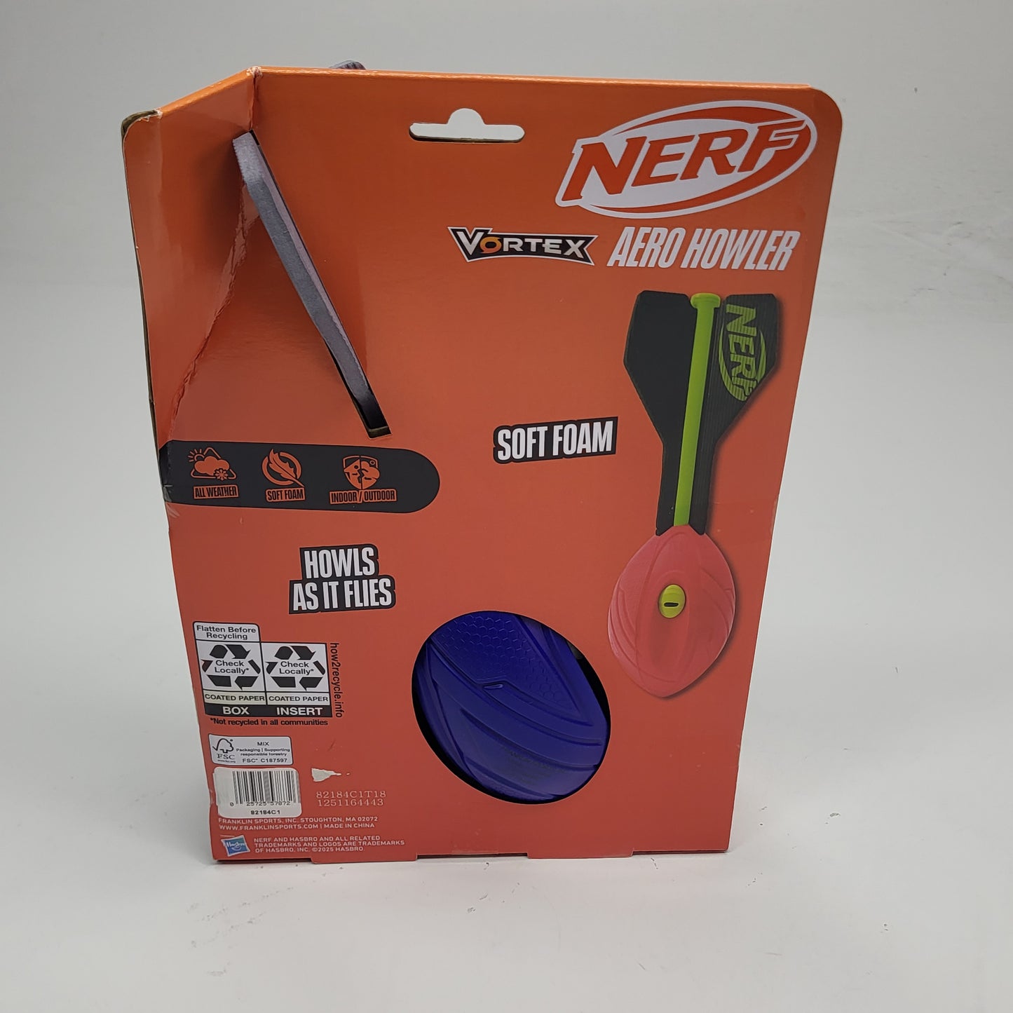 NERF (3 PACK) Vortex Aero Howler Whistler Soft Foam Indoor and Outdoor