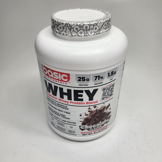 BASIC Basic Whey Protein Blend Muscle Building Chocolate 5lbs BB 12/27