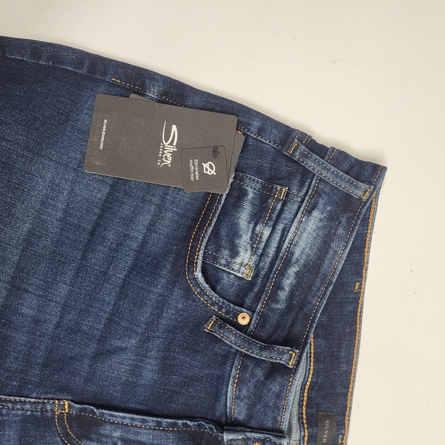 SILVER JEANS CO. Elyse Mid Rise Skinny Leg Sz 33/29 Indigo L03116EAD328