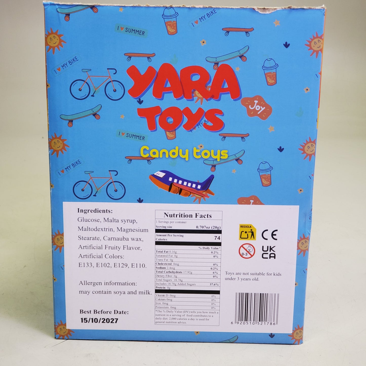 ZA@ YARA TOYS (12 Pack) Mixed Box Of Candy Toys 0.7 oz BB 10/27 (Random Variety) E