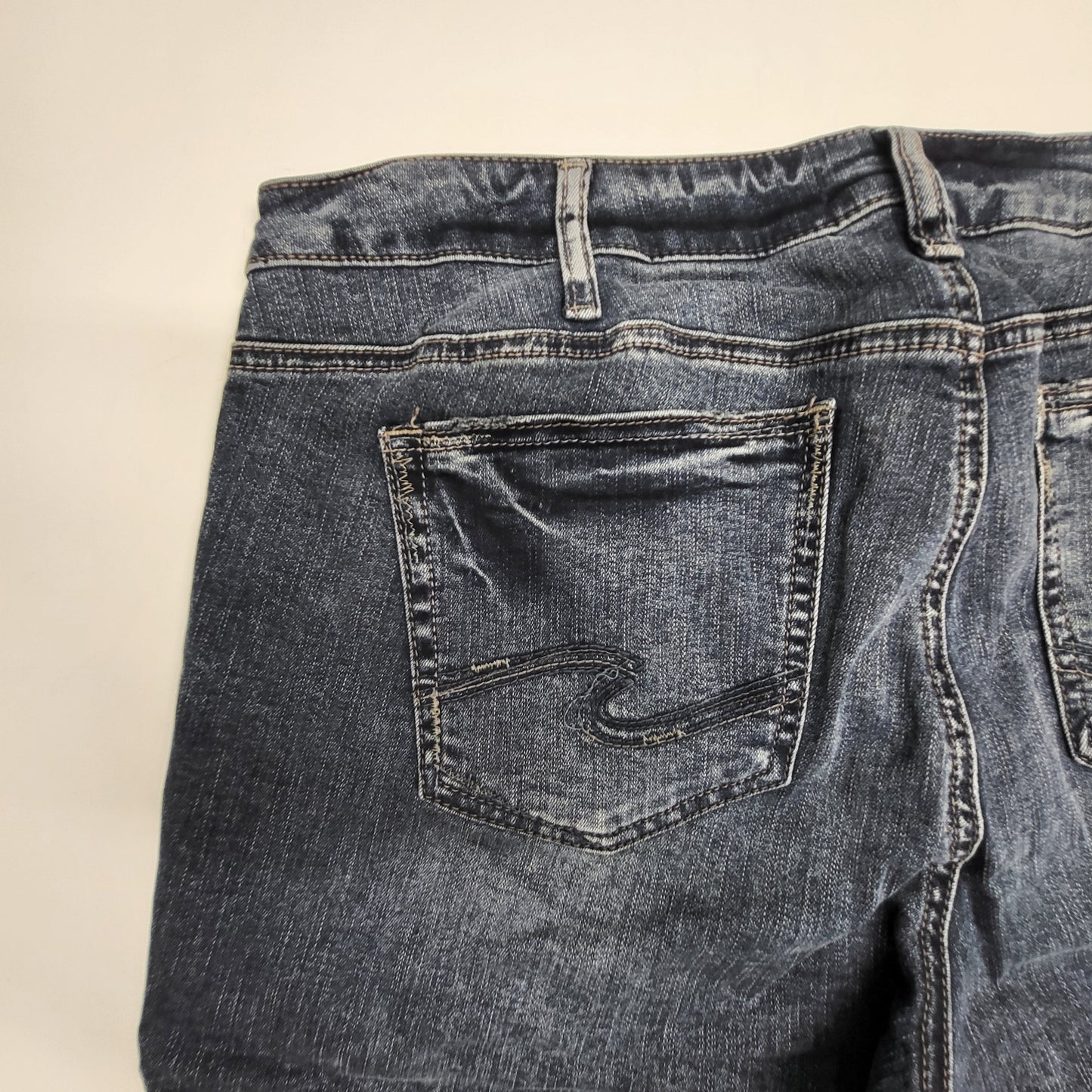 SILVER JEANS CO Silver Jeans Co. Mid-rise Straight Leg Jeans Women's Sz 18 Indigo W03403edb328