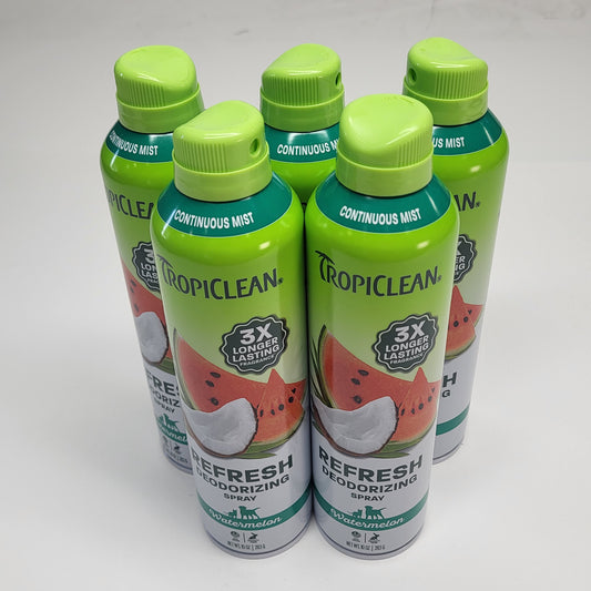 TROPICLEAN (5 PACK) Refresh Deodorizing Spray Watermelon 10 oz