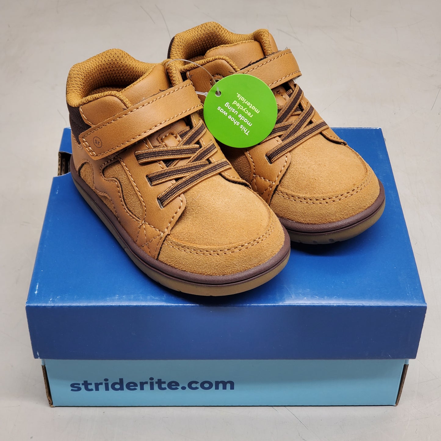 STRIDE RITE SM Ames Sneakers Shoes Toddler SZ 10M Honey Yellow BG038801