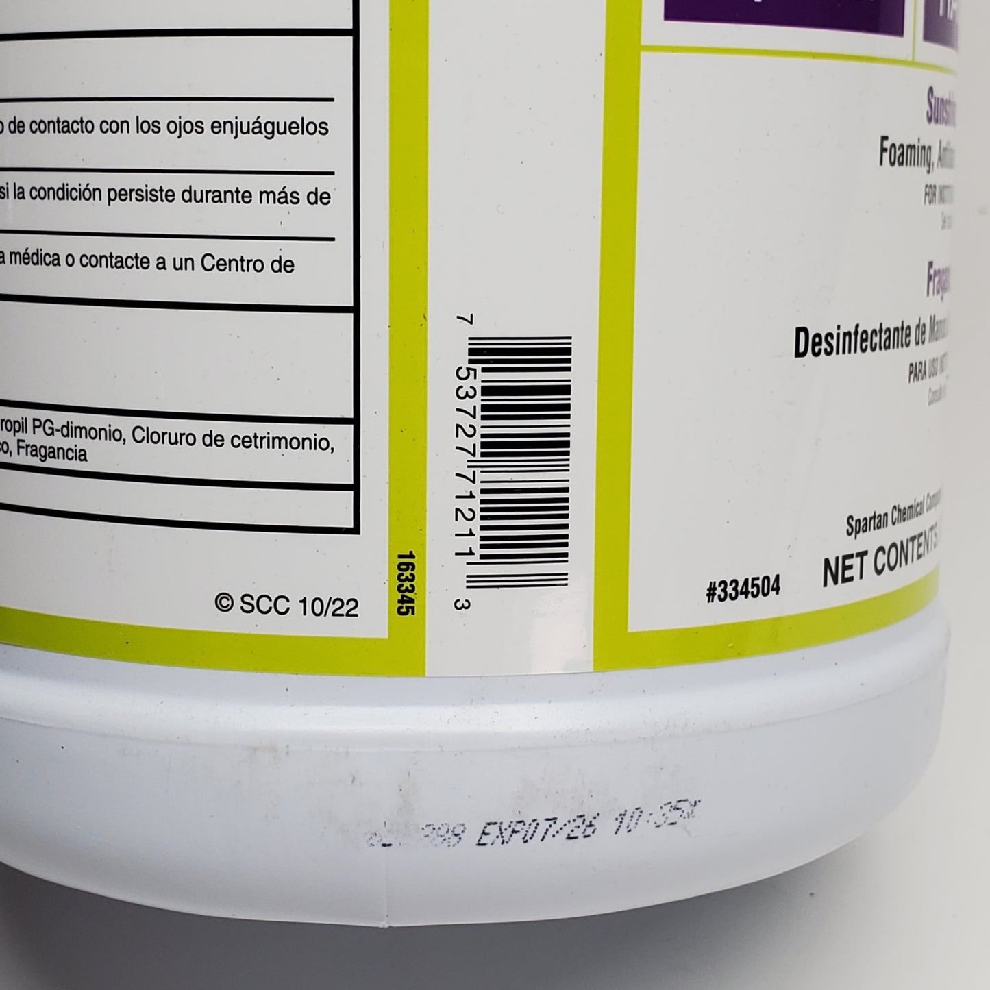 SPARTAN Non-Alcohol Hand Sanitizer Sunshine Lemon 1 gal 3345