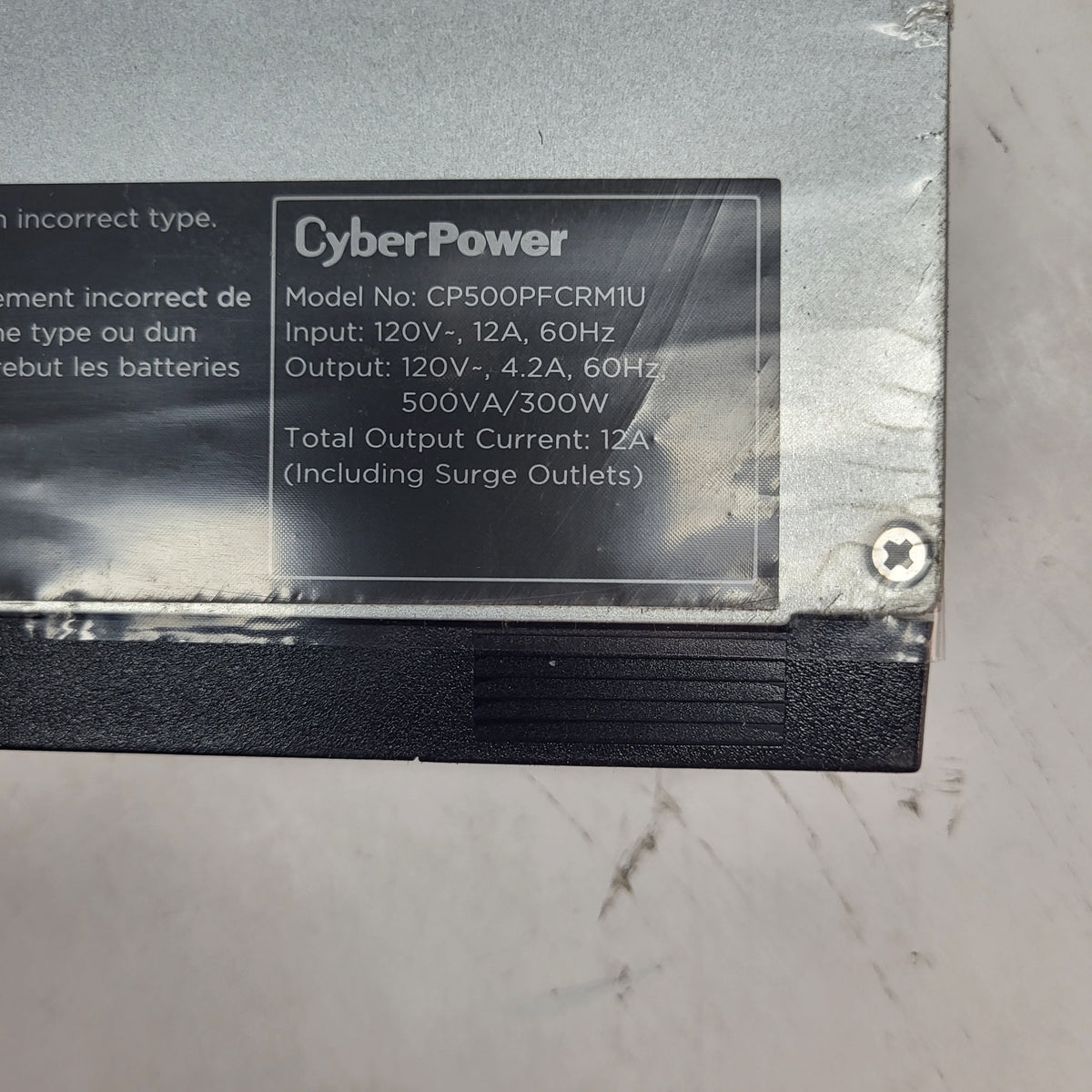 CYBERPOWER Sinewave Rackmount Ups System Battery CP500PFCRM1U