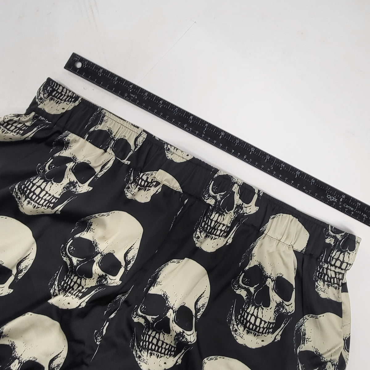 DRESSED IN LALA Bad to the Bone Lace Edge Satin Bloomer Shorts 3XL Black