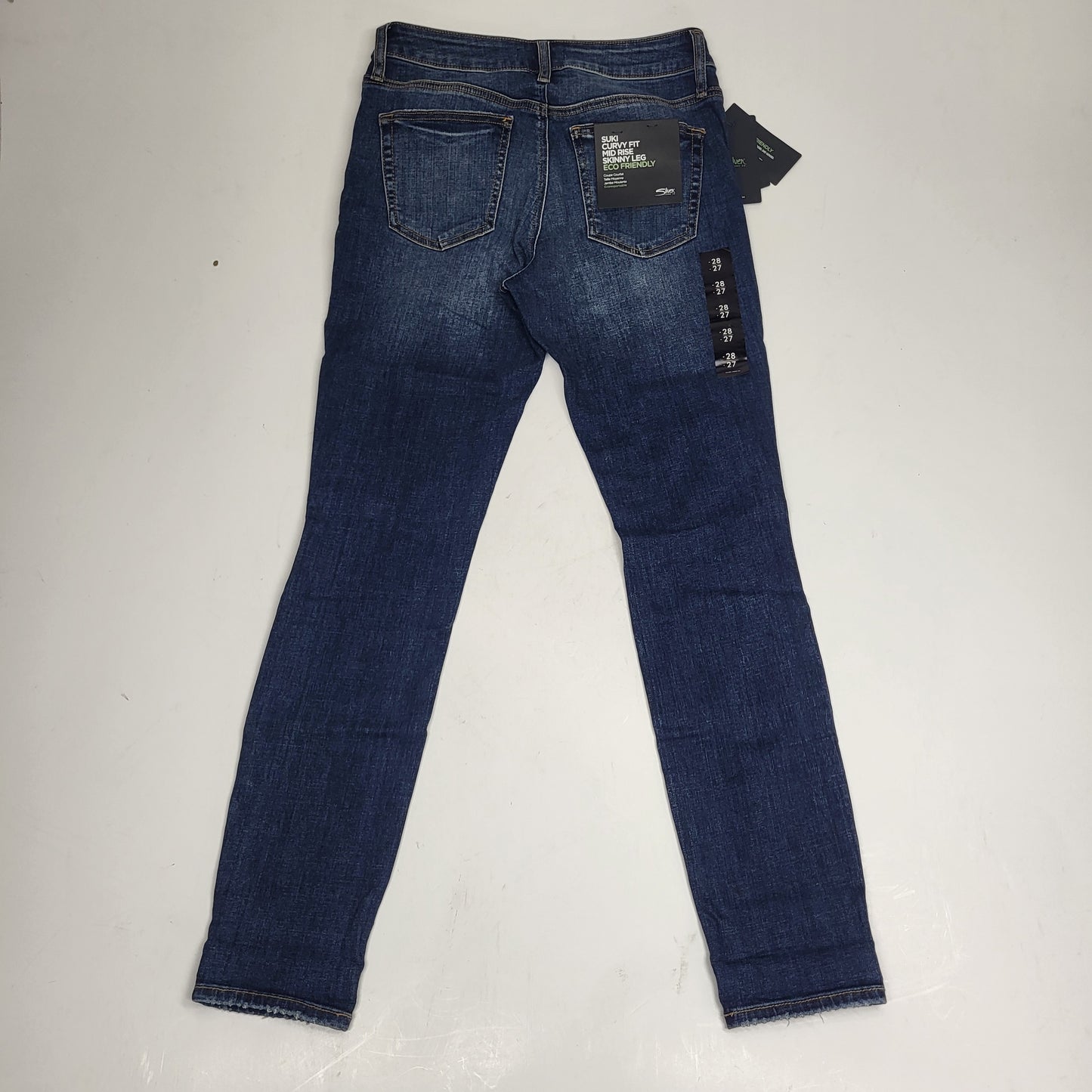 SILVER JEANS CO. Suki Curvy Fit Skinny Leg Eco Friendly Sz 28/27 Indigo