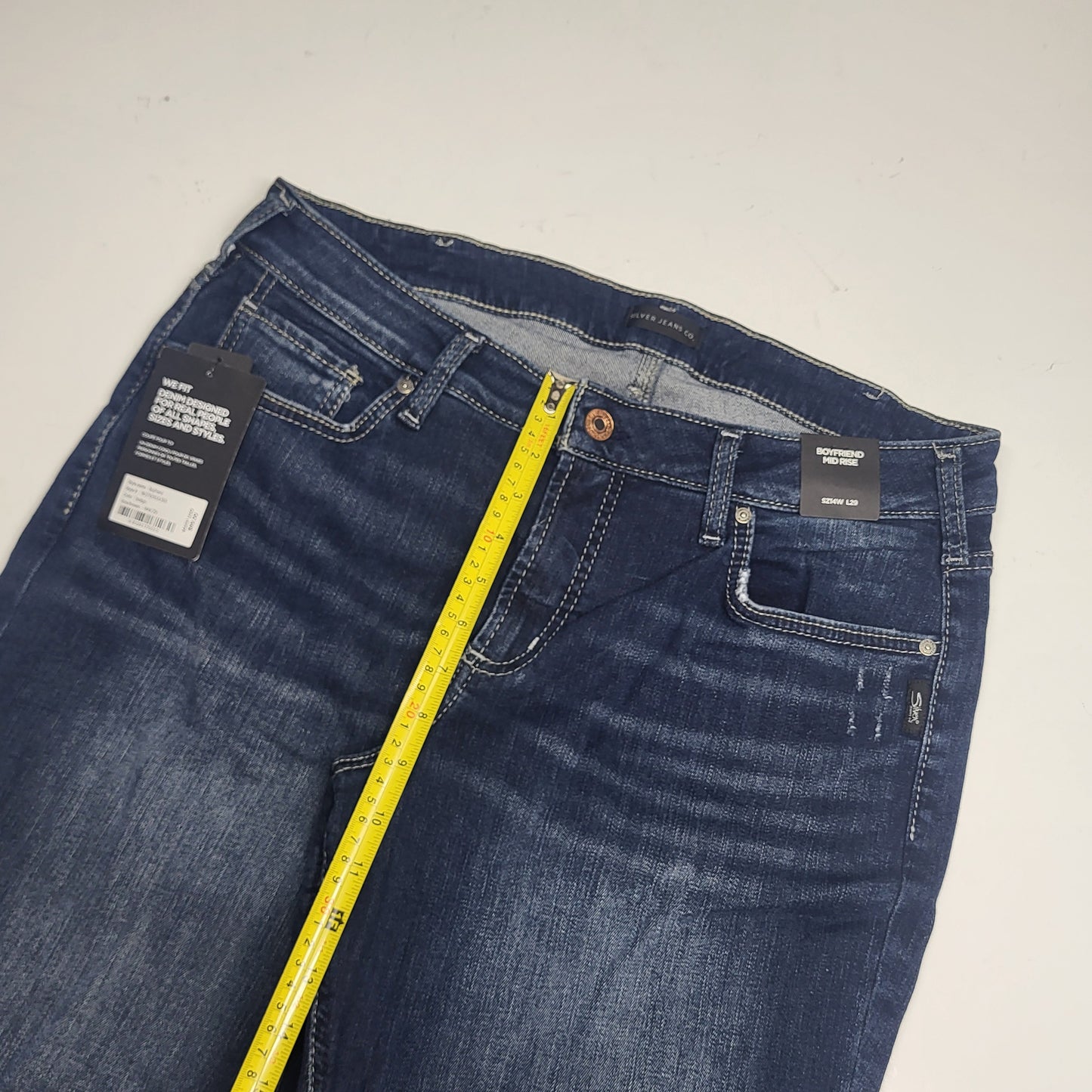 SILVER JEANS CO. Boyfriend Mid Rise Sz 14/29 Indigo L27101SSX365