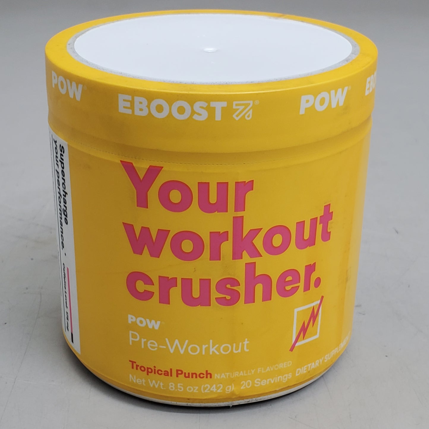 EBOOST Pow Pre-Workout Powder 8.5 oz Tropical Punch BB 10/26