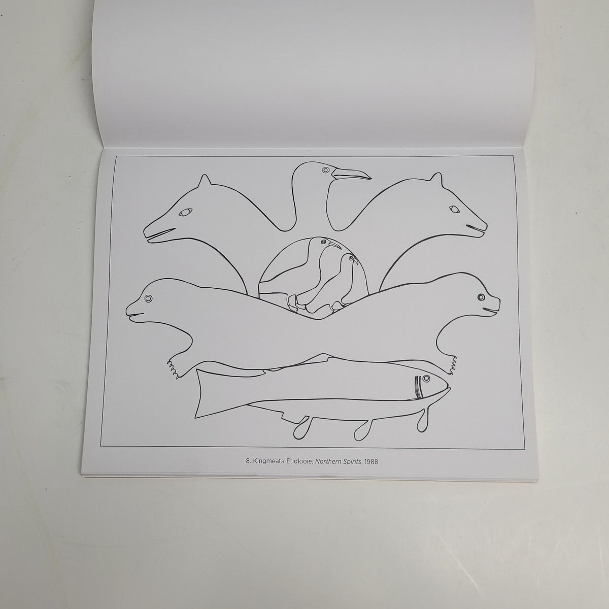 ZA@ POMEGRANATE Intuit Art From Kinngait Coloring Book Soft Cover Book Yellow