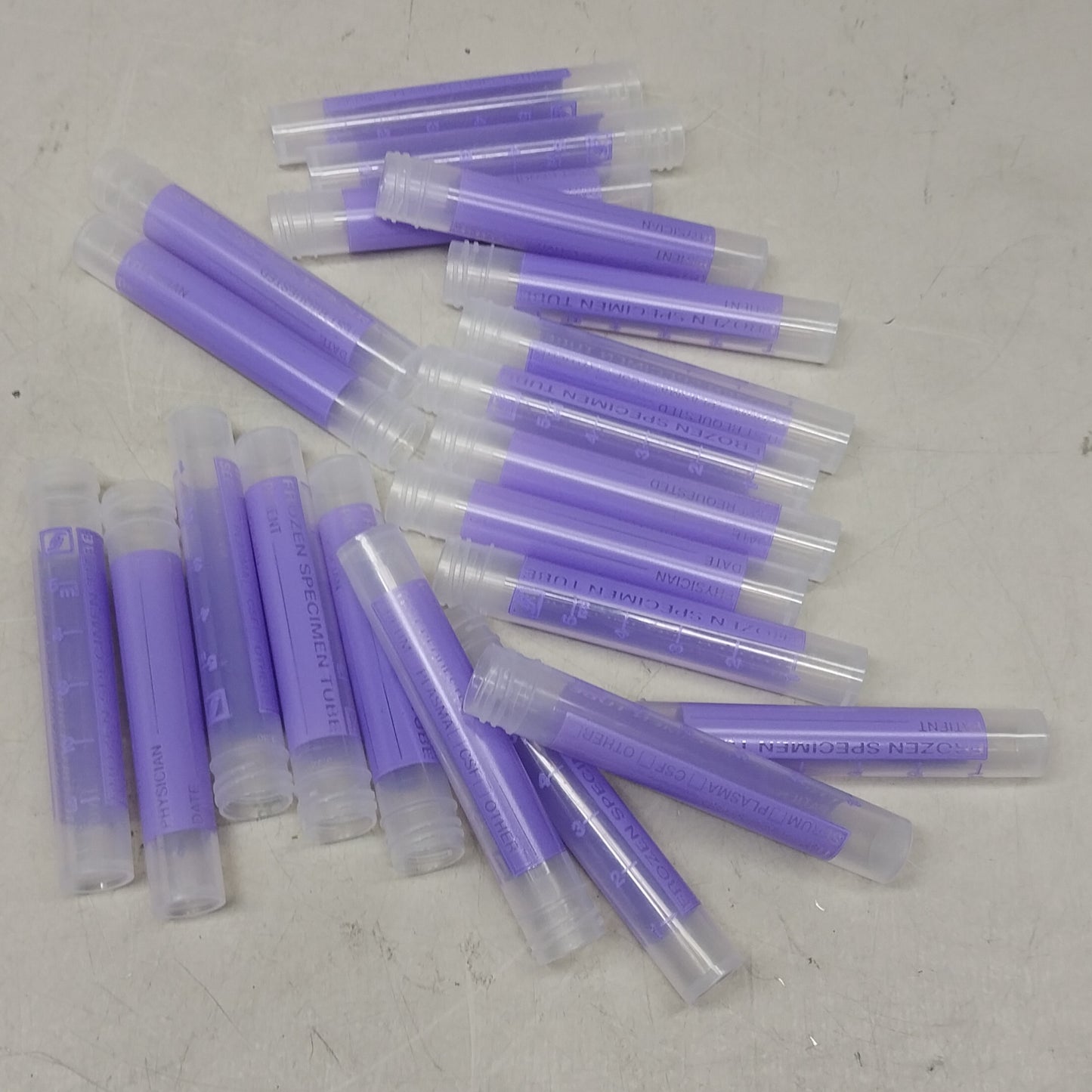 SARSTEDT 1000 Pack Screw Cap Tube Flat Base Size 13 x 82mm Purple 62.550.019