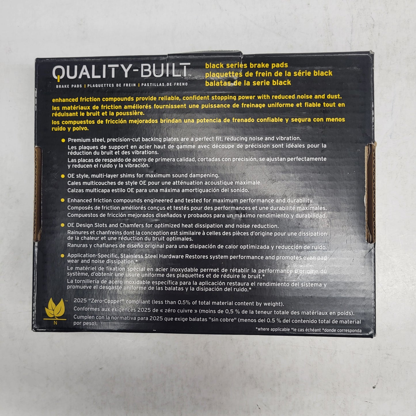 QUALITY-BUILT Ceramic Disc Brake Pad Set Black Front 1003-0866C