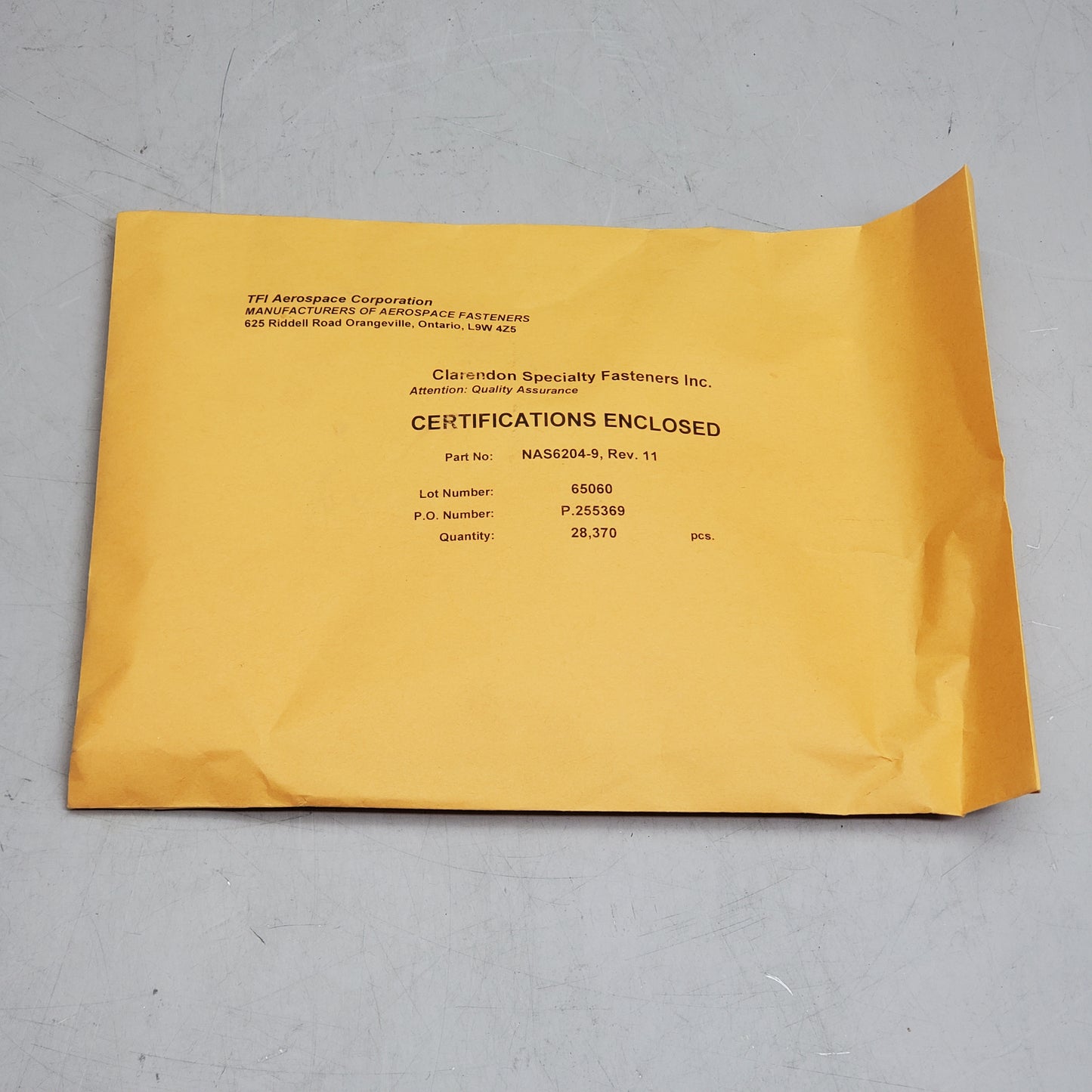 TFI AEROSPACE (28370 Pcs) Cadmium Plated Fasteners Steel Hex Bolts ~1/4"x17/16" NAS6204-9 REV. 11