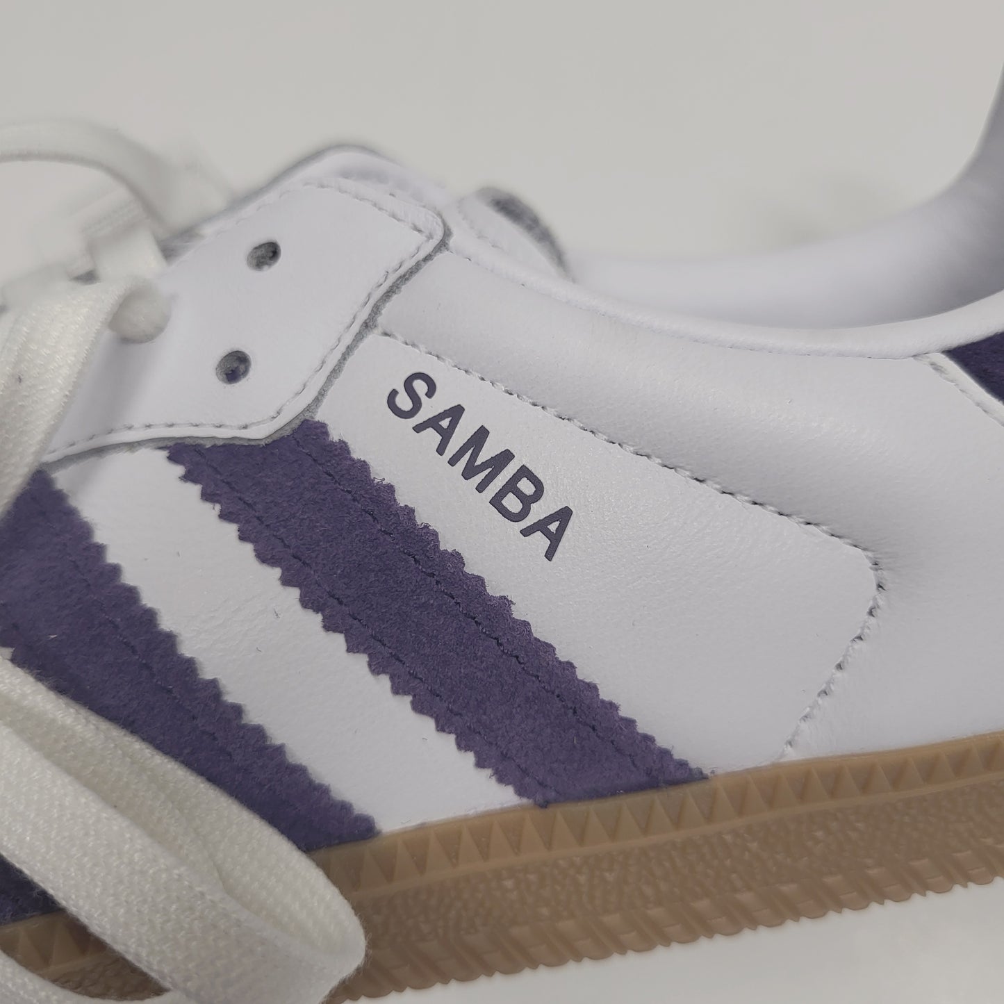 ADIDAS Samba Og W Sneakers Women's Sz 8.5 White and Purple JI2594