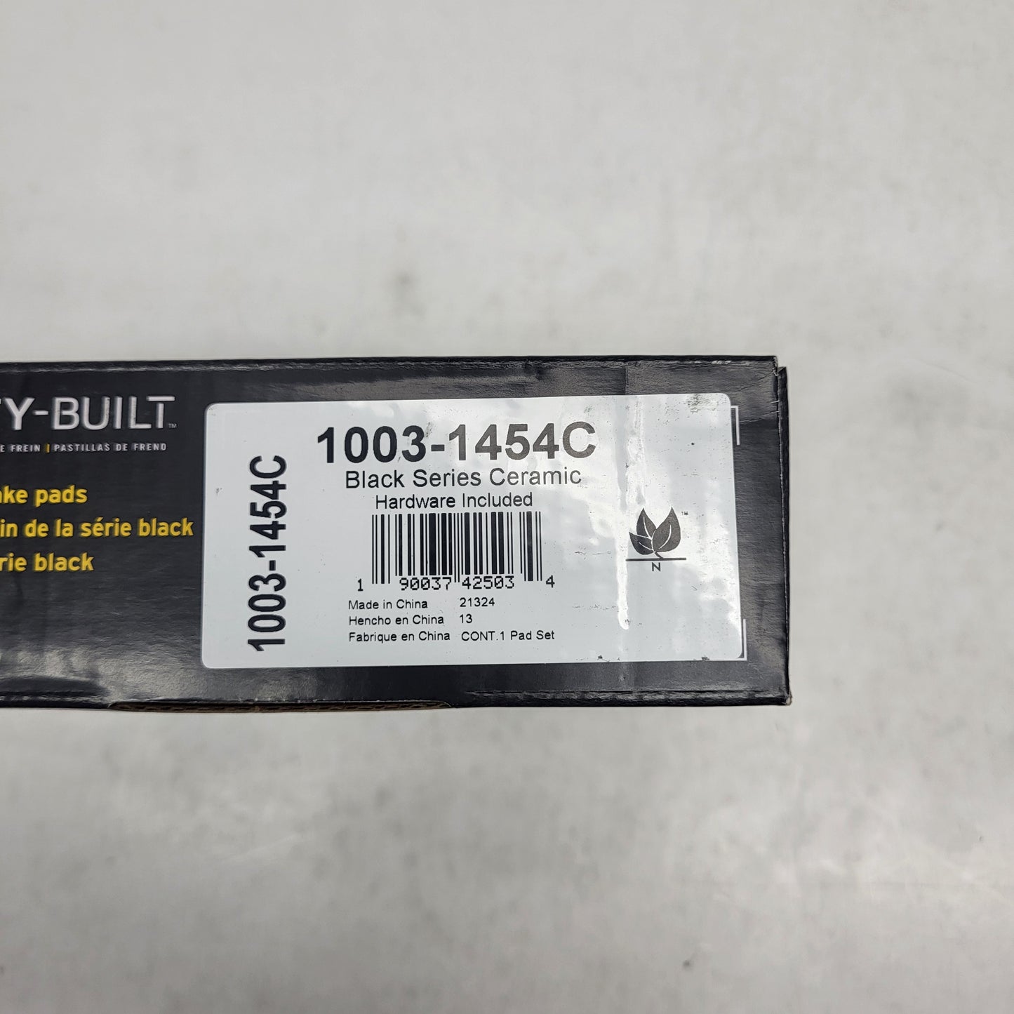 QUALITY-BUILT Ceramic Disc Brake Pad Set Black Front 1003-1454C