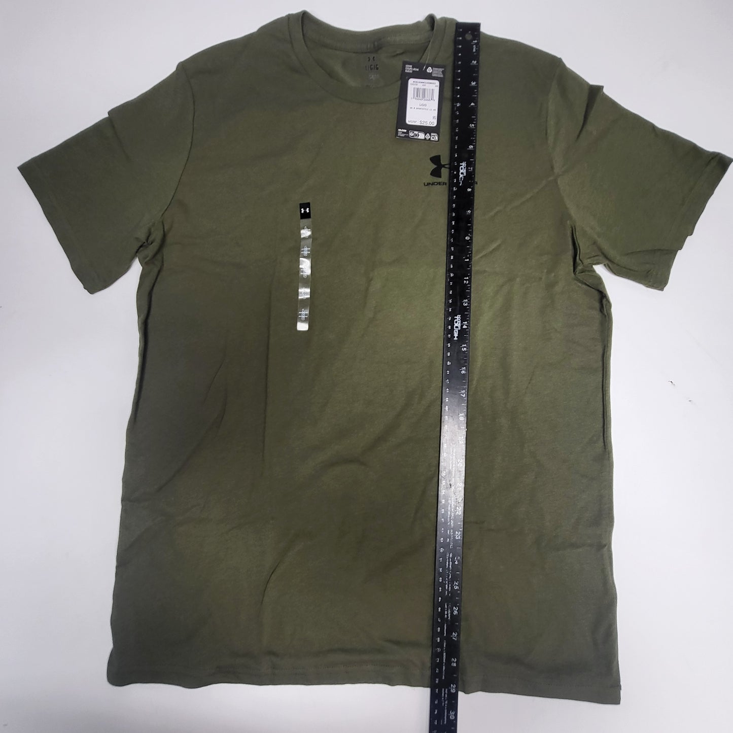 UNDER ARMOUR (2 PACK) Mens Sportstyle Loose Cotton Polyester T-shirt L Green