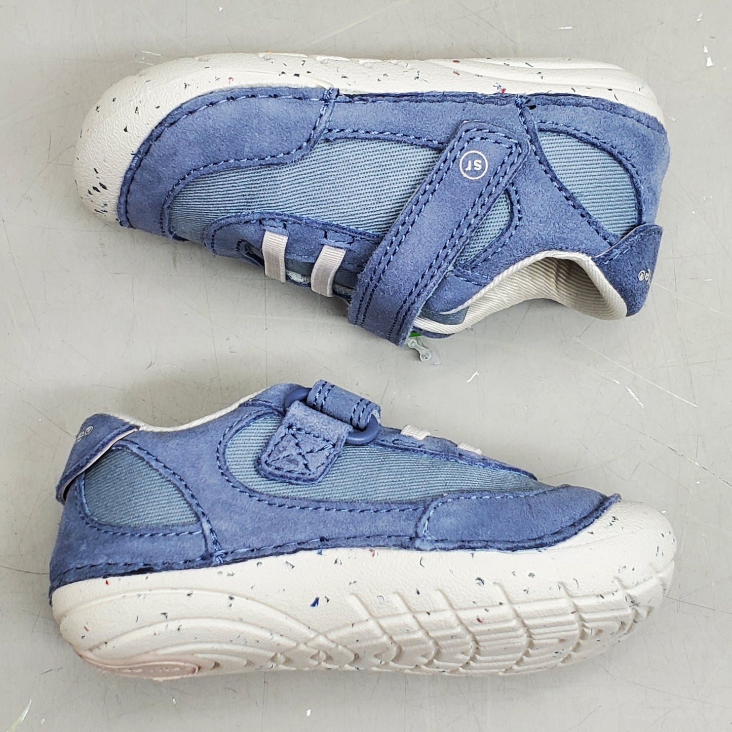 STRIDE RITE SM Sprout Sneaker Shoes Toddler SZ 4W Blue BB033002