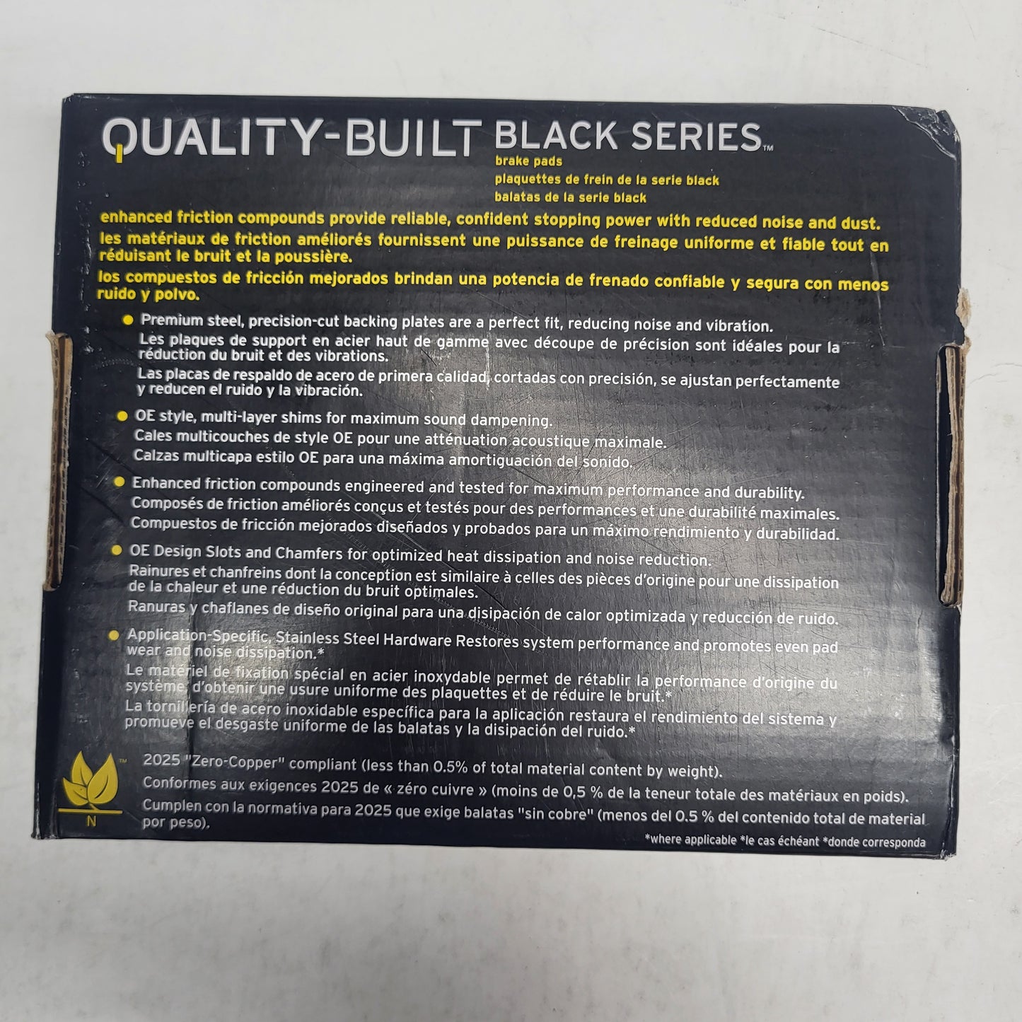 QUALITY-BUILT Semi-Metallic Disc Brake Pad Set Black Rear 1003-1689M