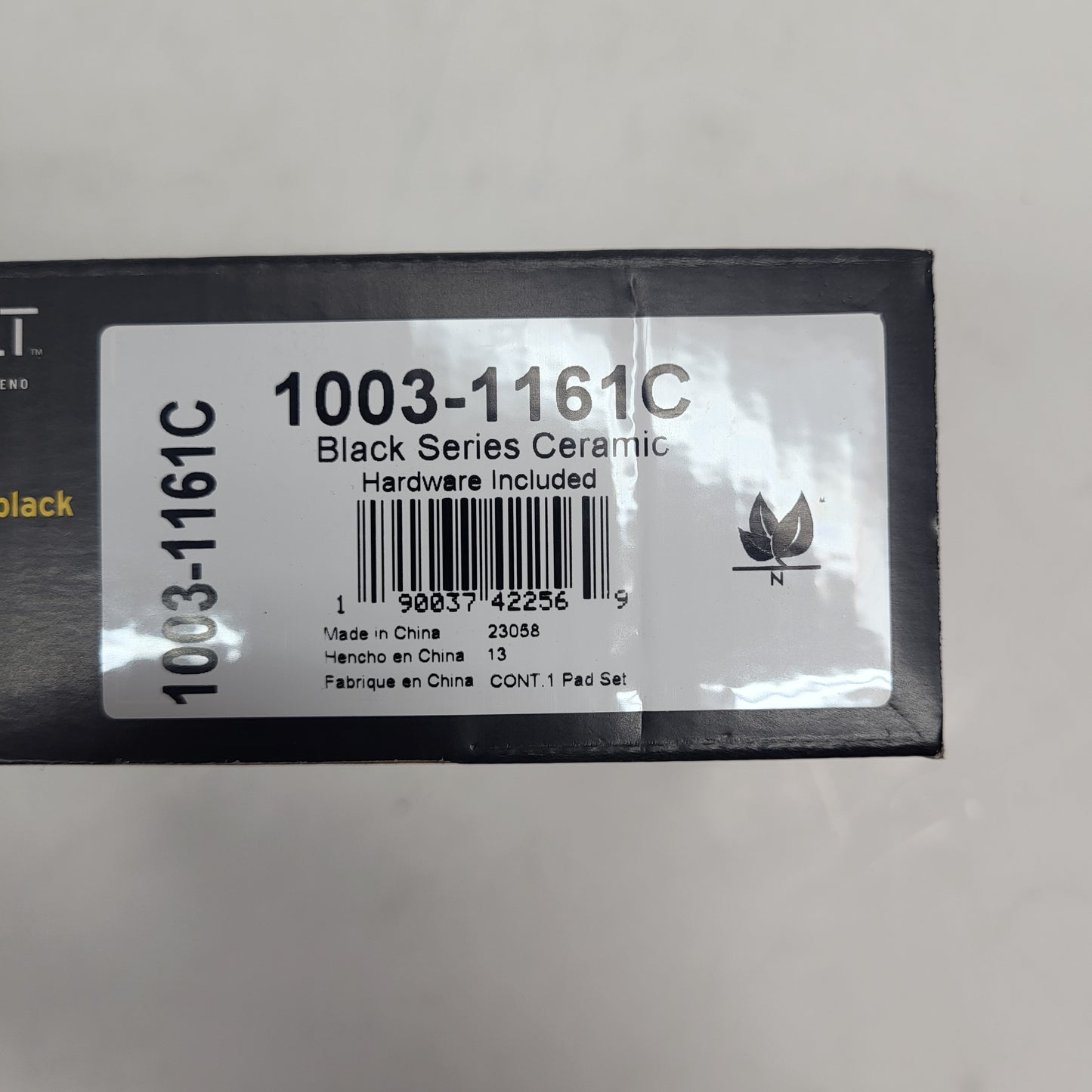 QUALITY-BUILT Ceramic Disc Brake Pad Set Black Rear 1003-1161C