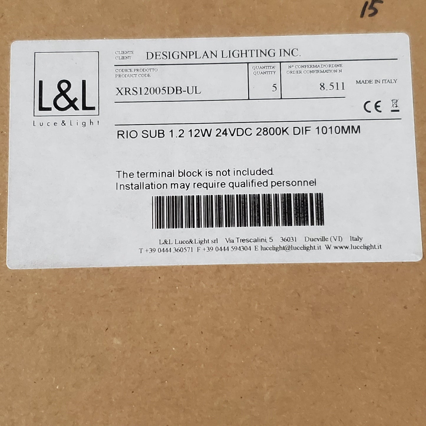 LUCE&LIGHT Rio Sub 1.2 LED Light & Stainless Steel Outer Casing Underwater Linear Profile 41" WC8552