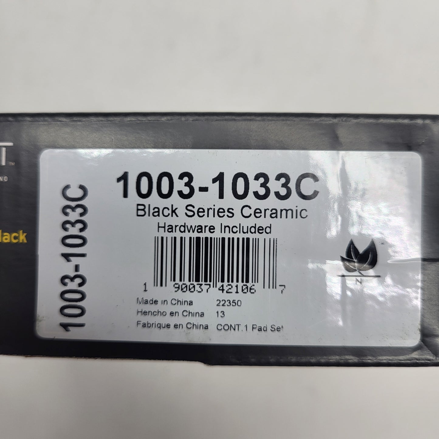 QUALITY-BUILT Ceramic Disc Brake Pad Set Black Rear 1003-1033C