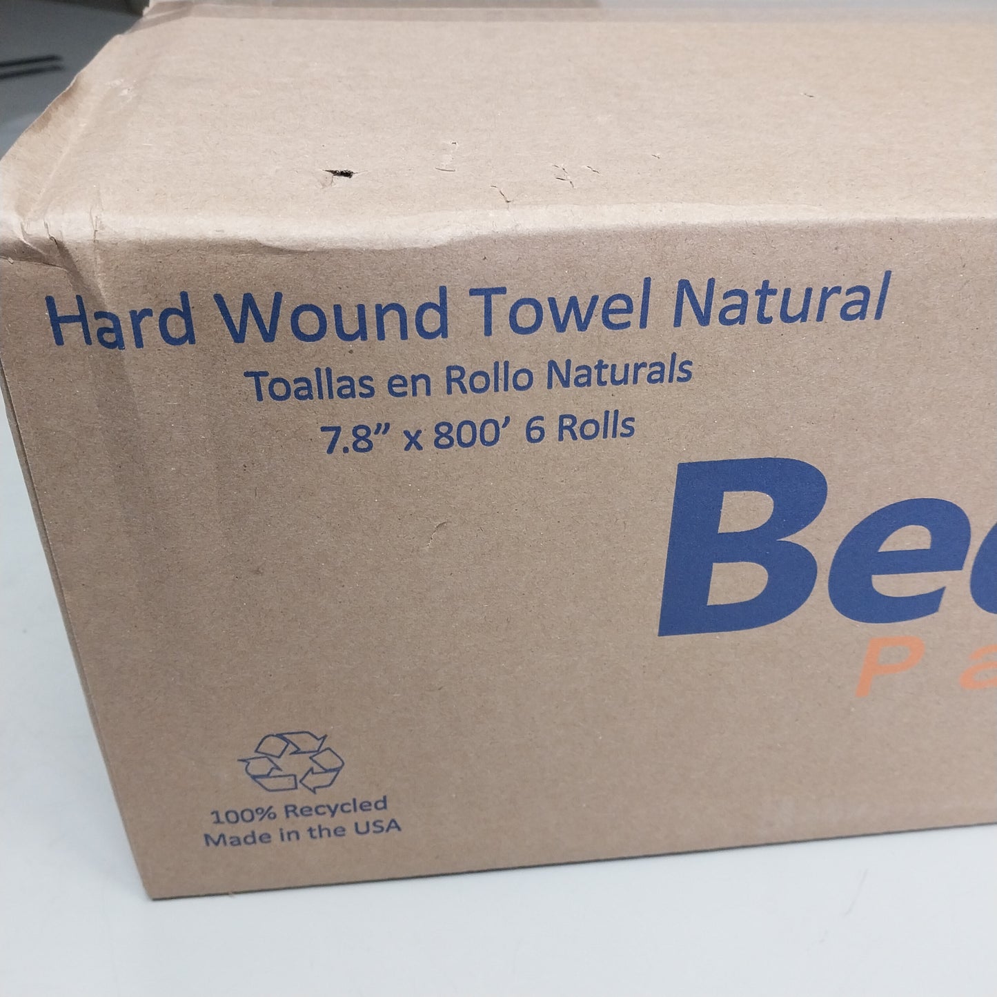 BEDFORD PAPER (6 PK) Hard Wound Towel Natural 7.81" x 800' HWTK503