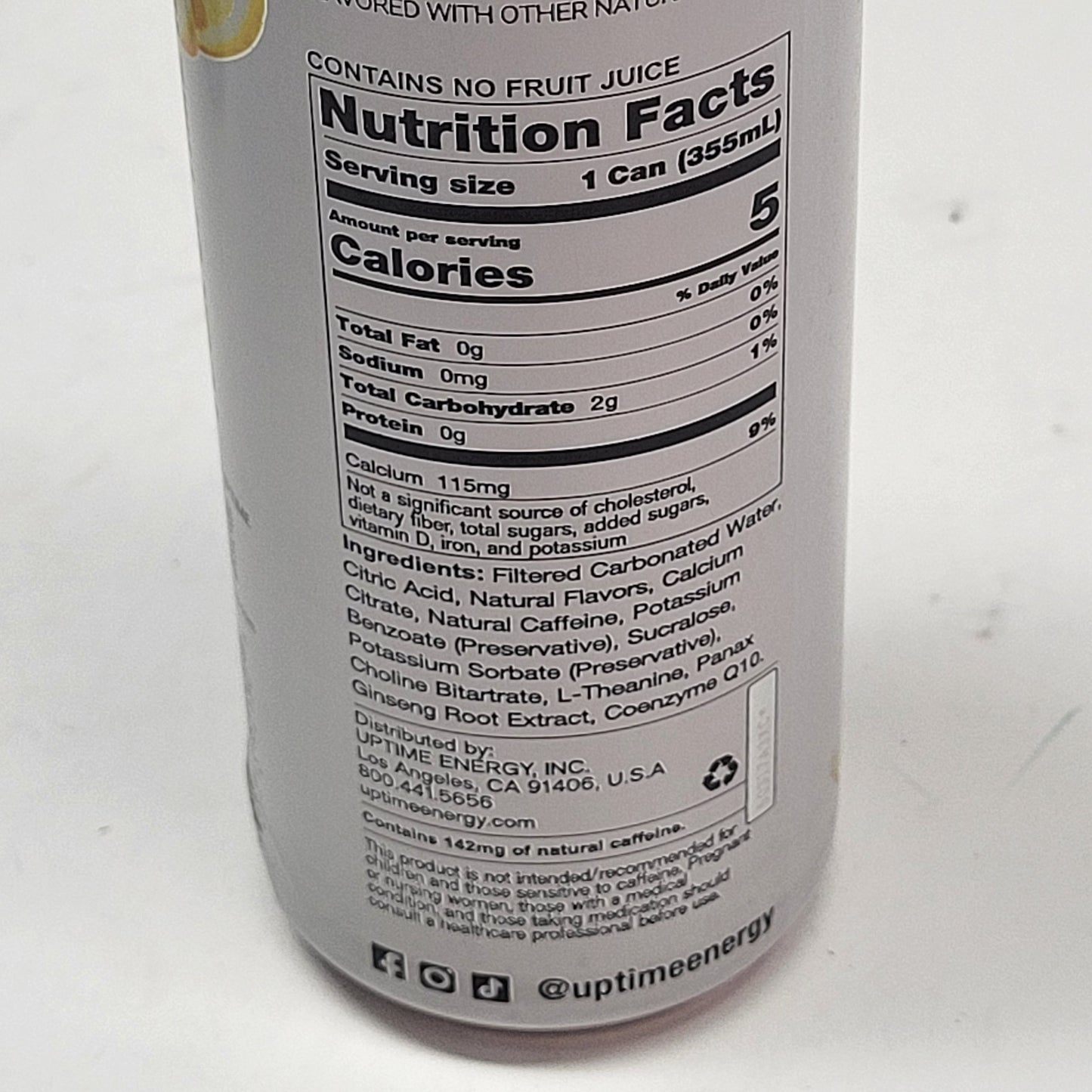 ZA@ UPTIME ENERGY DRINK Original Variety Zero Sugar Zero Sugar 12 oz BB 05/27