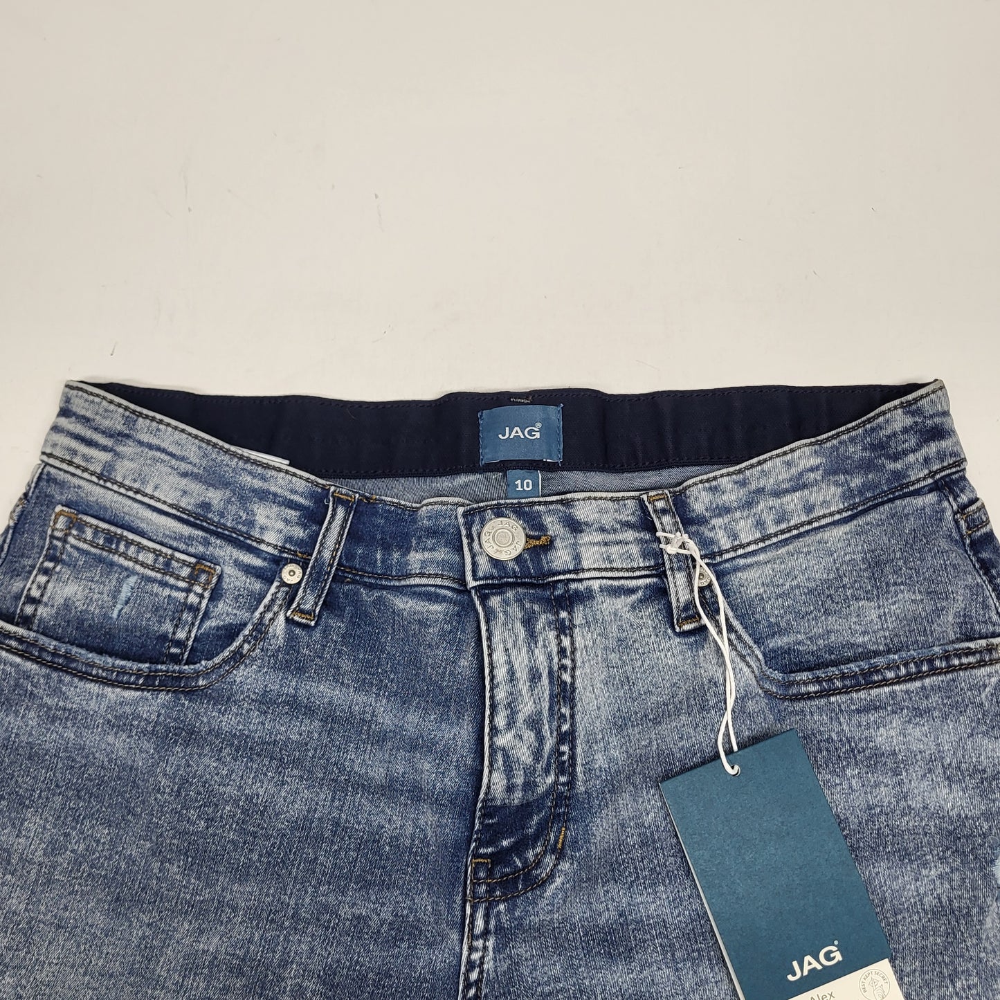 JAG Alex Mid Rise Boyfriend Short Womens Sz 10/5 Resort Blue J5124SSJ124