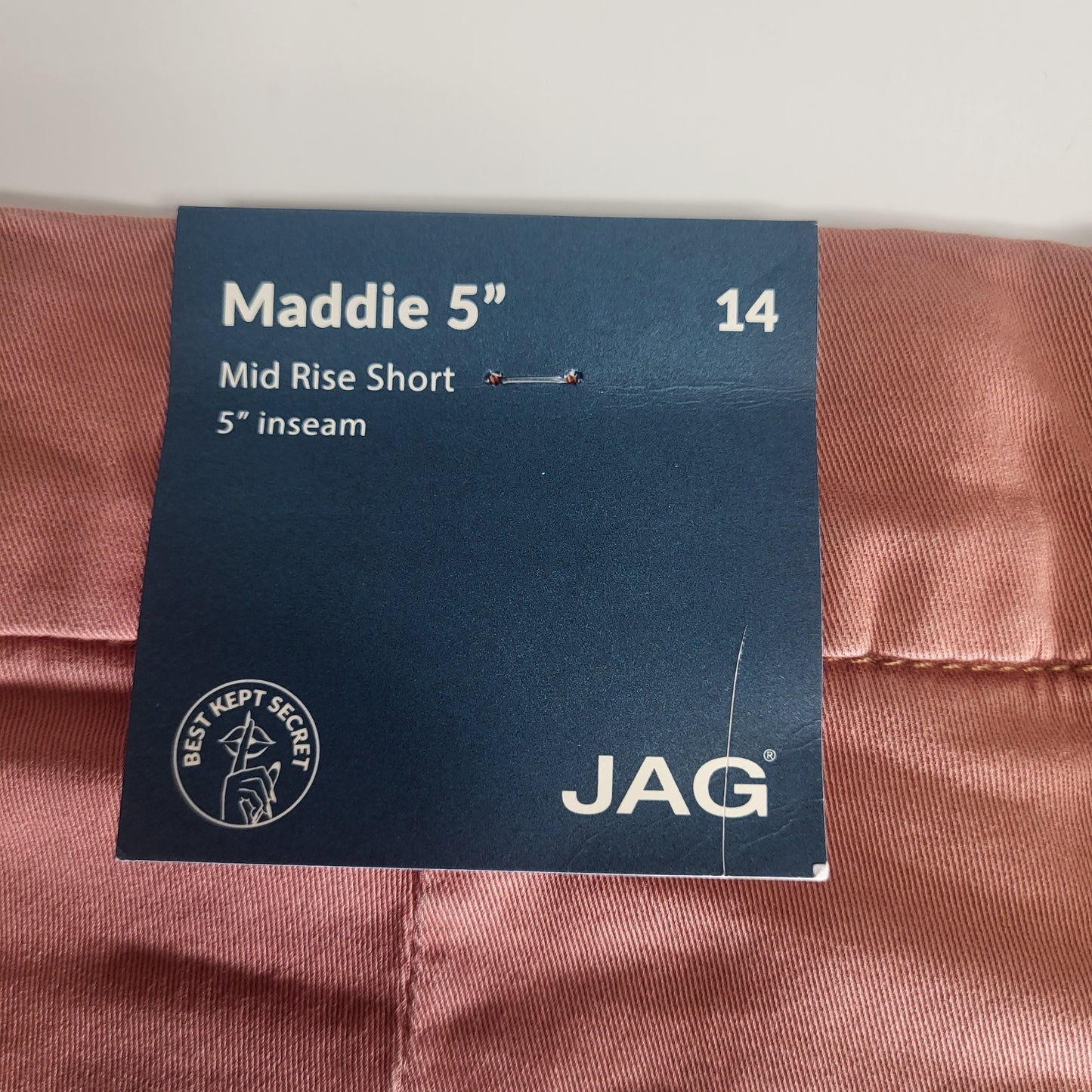 JAG Maddie 8" Pull-on Smoothing Shorts Women's Sz 14 Brick J5105AWL617