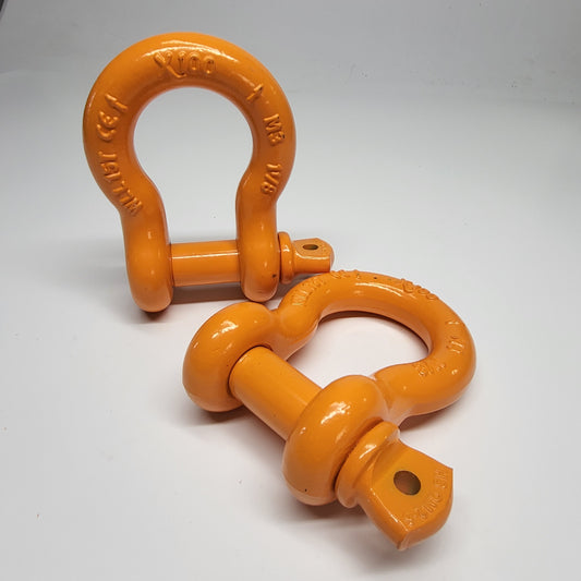 ALLOY (2 PACK) Screw Pin Anchor Shackles Phosphorus Sulfur Steel 7/16" Orange