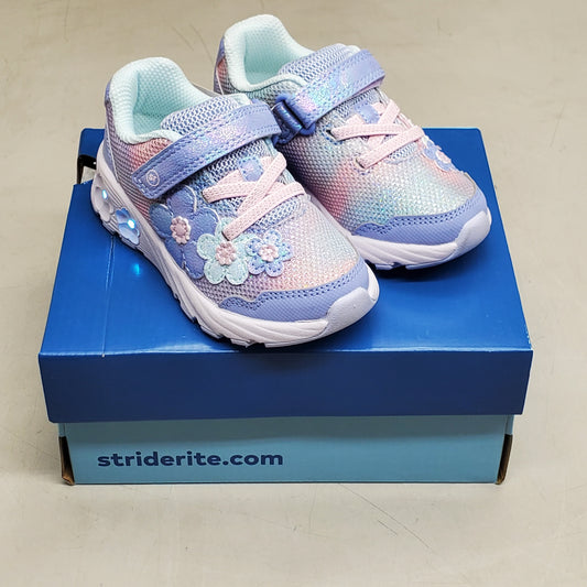 STRIDE RITE SR Lighted Glimmer 2.0 Sneaker Shoes Toddler SZ 9.5W Blue BG037303
