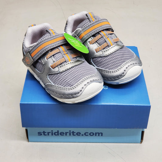 STRIDE RITE SM Turbo Sneakers Shoes Toddler SZ 4.5M Grey BG035904