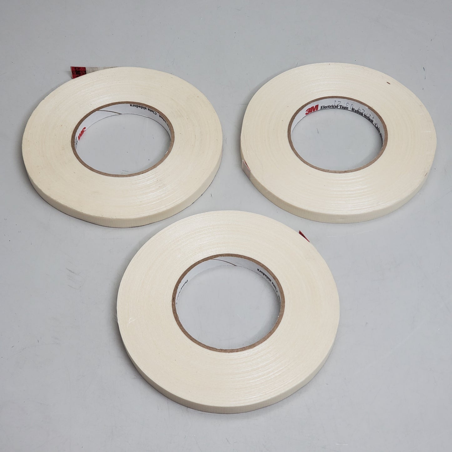 3M (3 Pack) Paper / Glass Cloth Electrical Tape 1/2" x 66' Tan