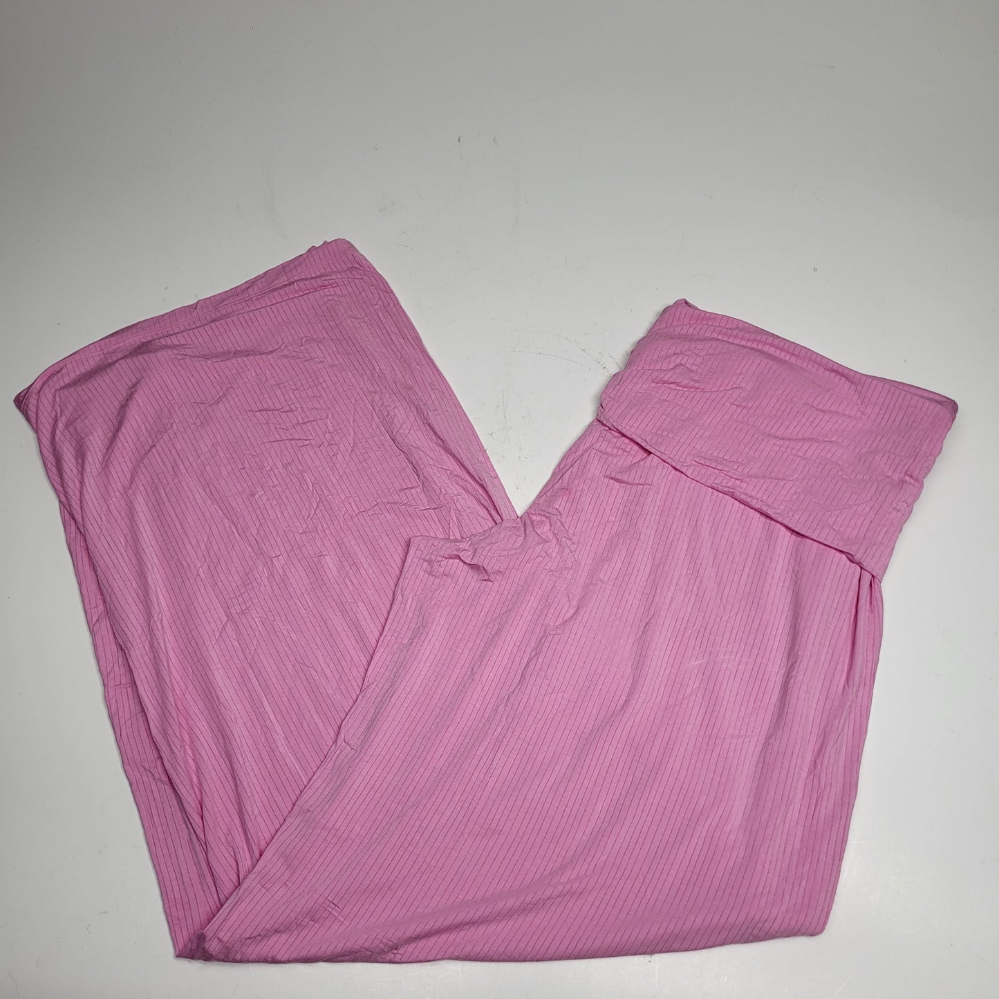 SOLID AND STRIPED Float Rib Foldover Pant Women's Sz 4XL Pink Frosting