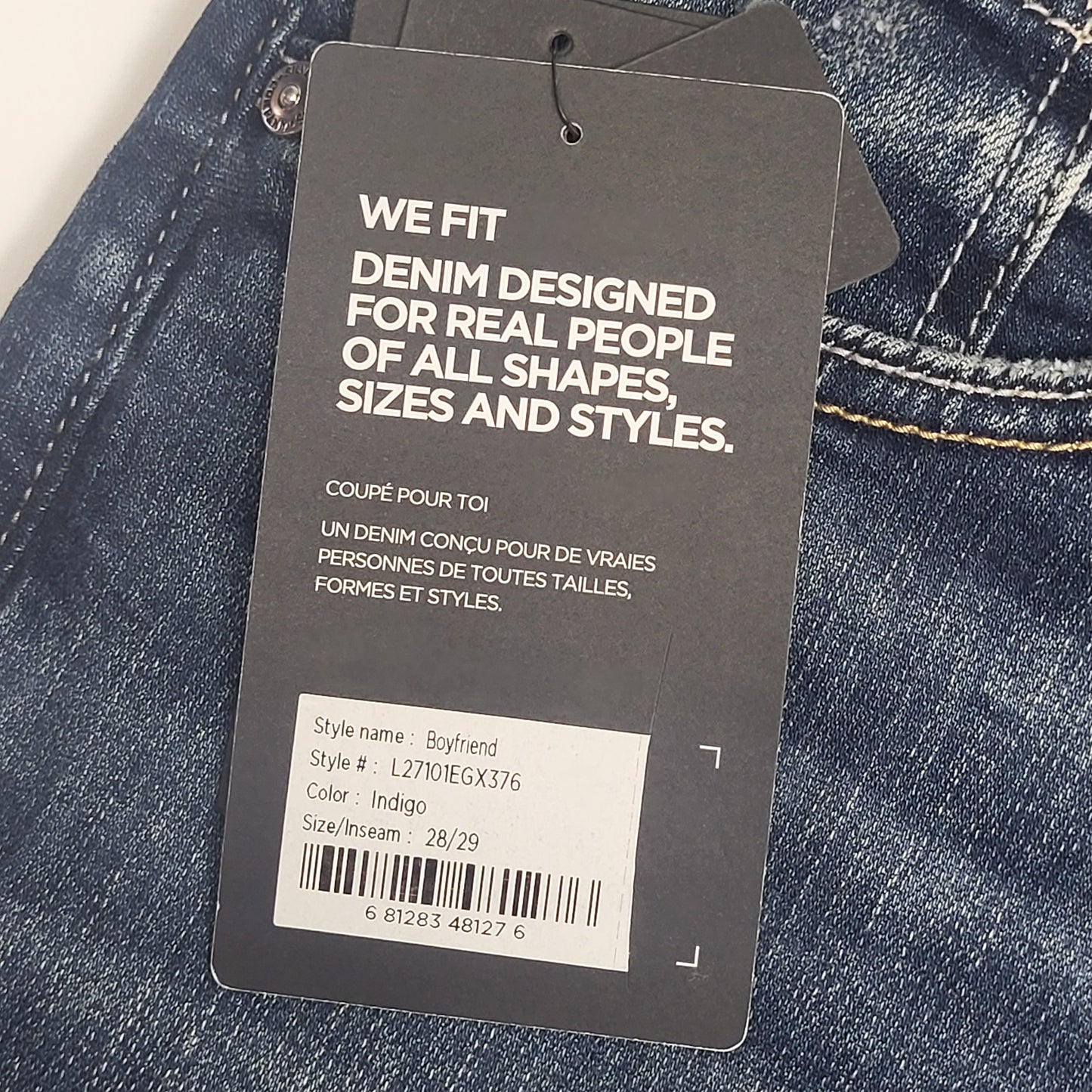 SILVER JEANS CO. Boyfriend Mid Rise Eco Friendly Sz 28/29 Indigo L2710EGX376