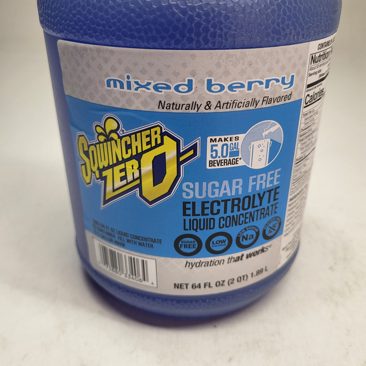 SQWINCHER  (3 PACK) Sugar Free Electrolyte Liquid Concentrate Mixed Berry 64 oz