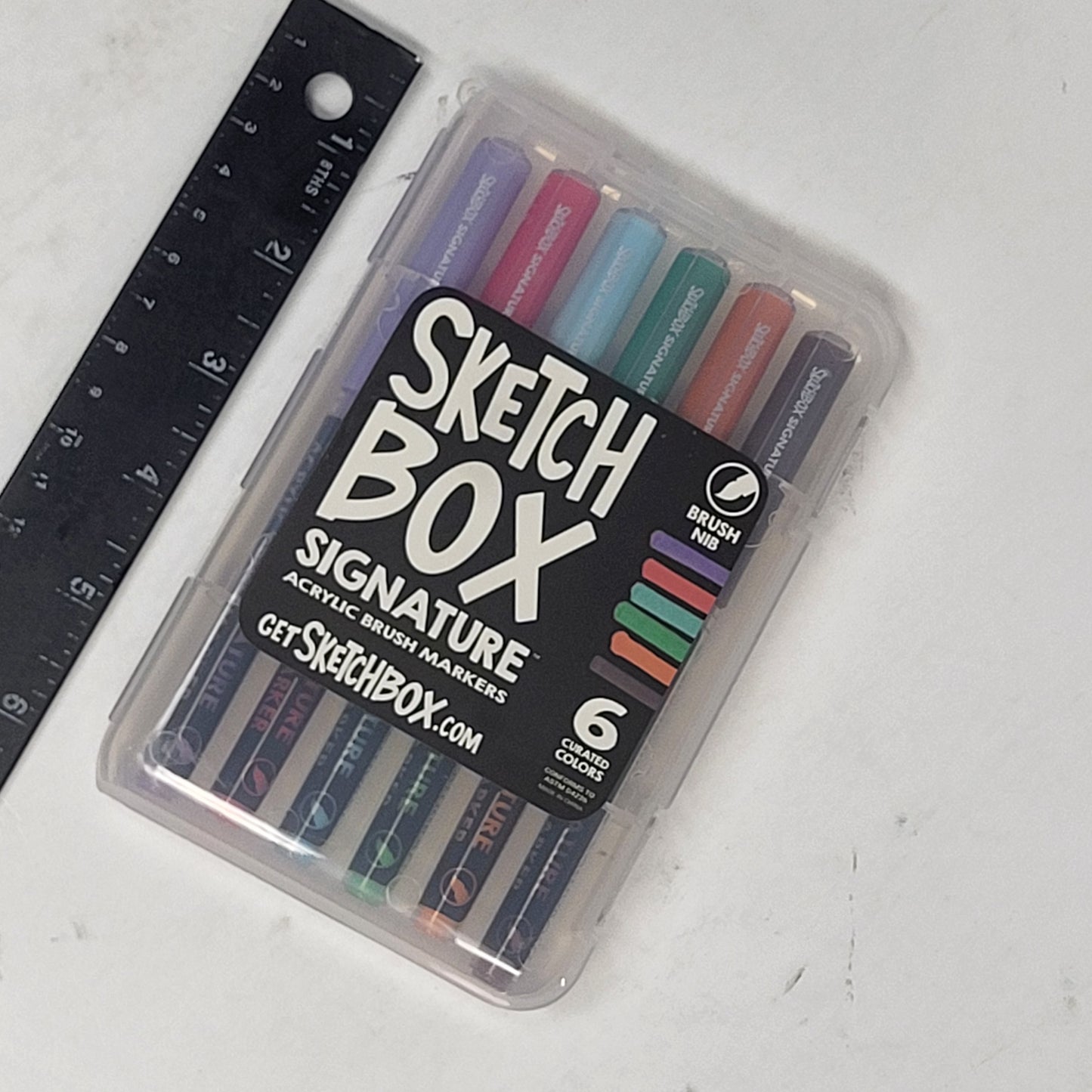 ZA@ SKETCHBOX (2 PACK) Signature Acrylic Brush Markers 6 Colors