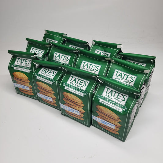 TATE'S BAKE SHOP (12 PACK) Coconut Crisp Thin Cookies 7 oz BB 11/26