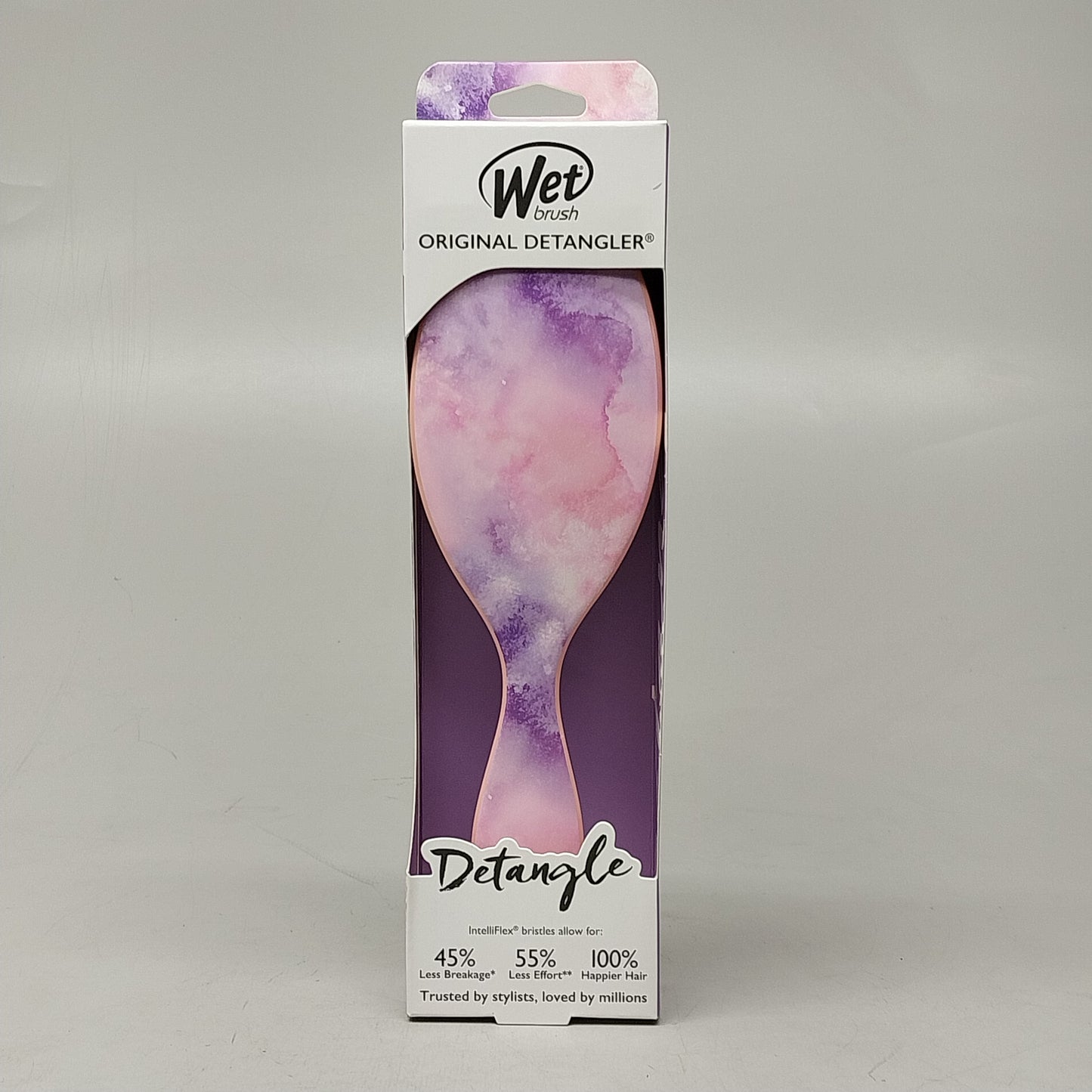 WET BRUSH (4 PACK) Original Detangler Hair Brush Pink / Purple Watermark Pattern