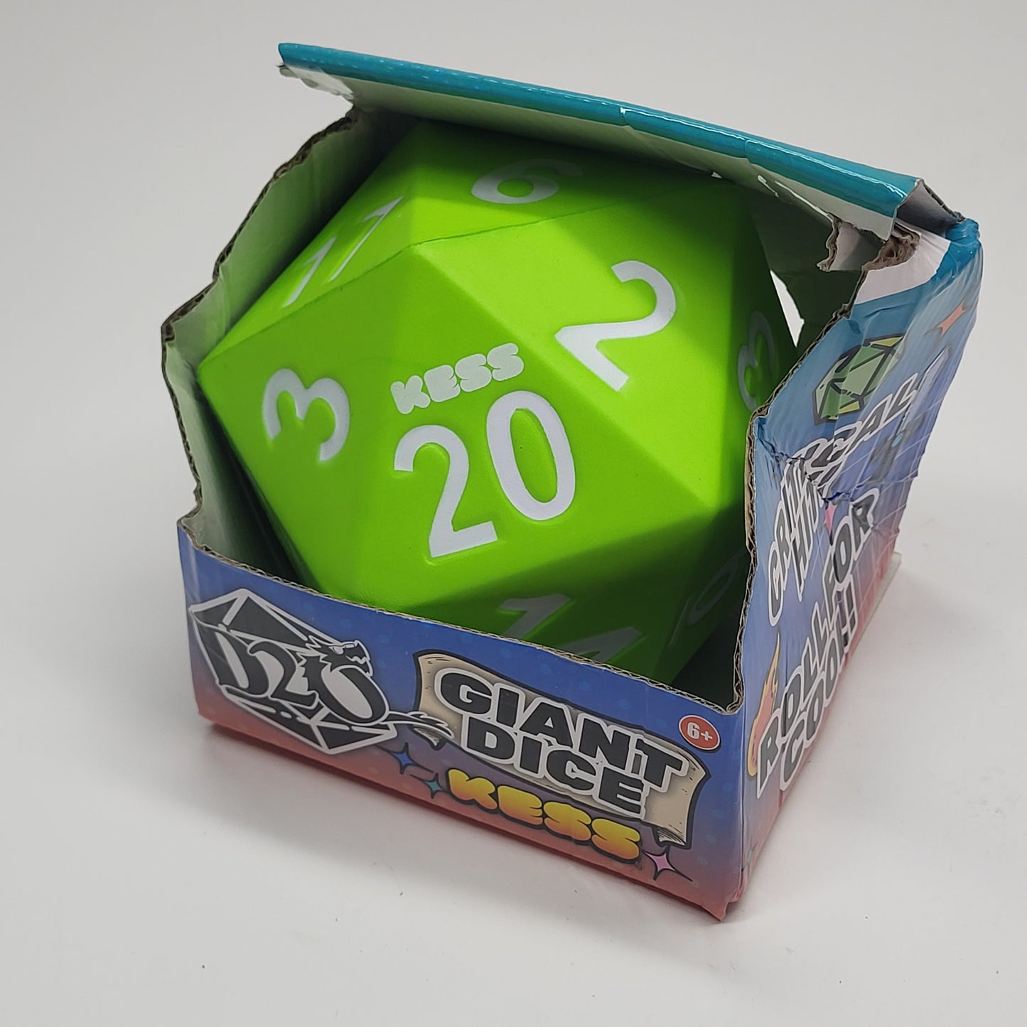 ZA@ KESS Giant D20 Foam Dungeons & Dragons Dice 5.5" Varies In Color (AS IS)