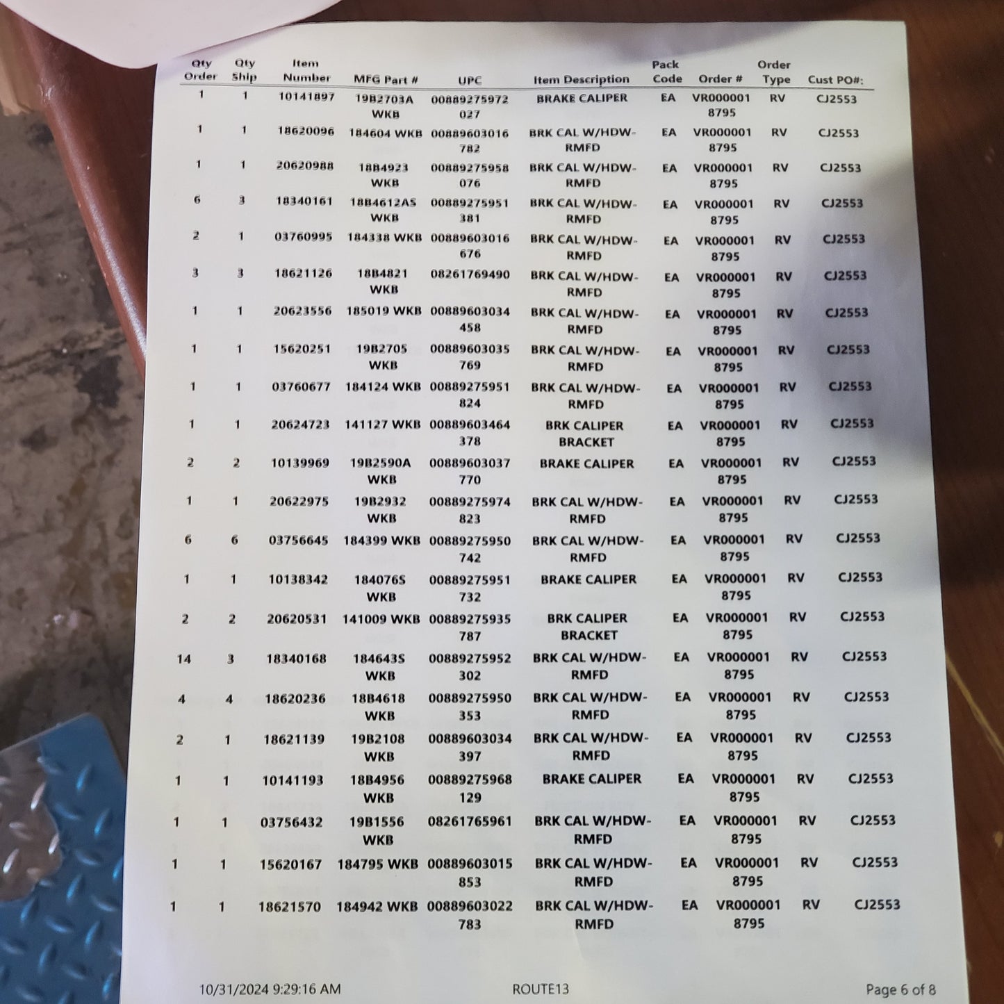 ZA@ Pallet of CAR QUEST (Two Pallets) Brake Calipers See Pictures of Manifest for Which  (New Other)