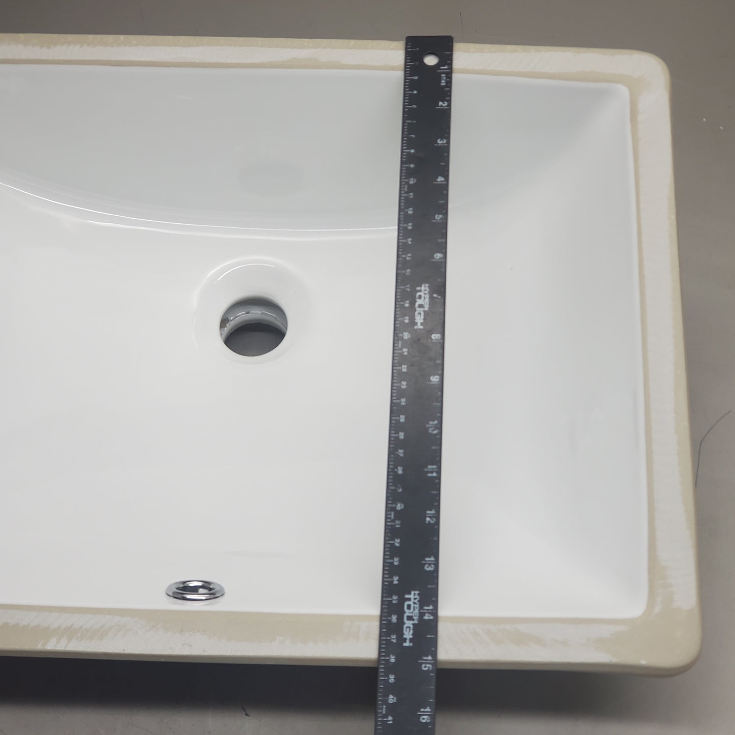CURATED Porcelain Undermount Sink 18" x 13" White U1813