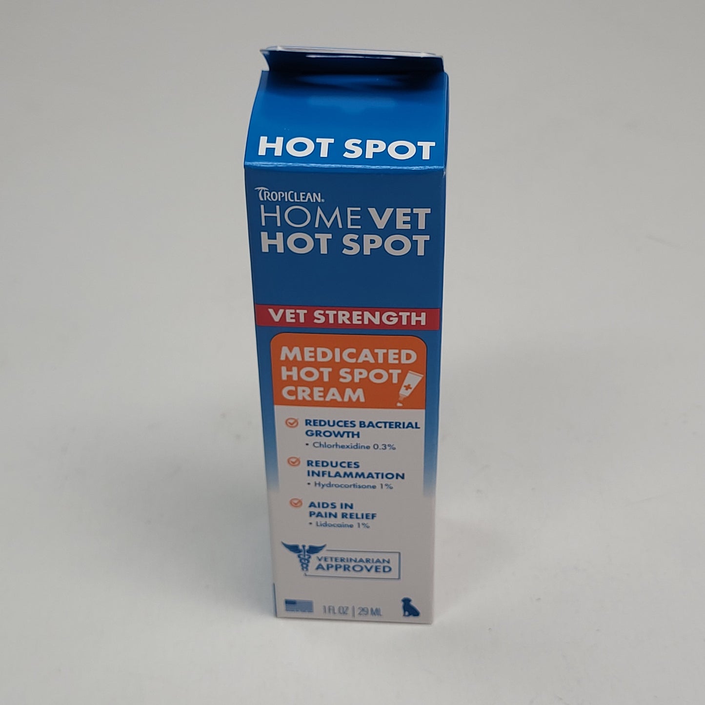 ZA@ TROPICLEAN (6 PACK) Homevet Medicated Pet Hot Spot Cream 1 oz 06/28