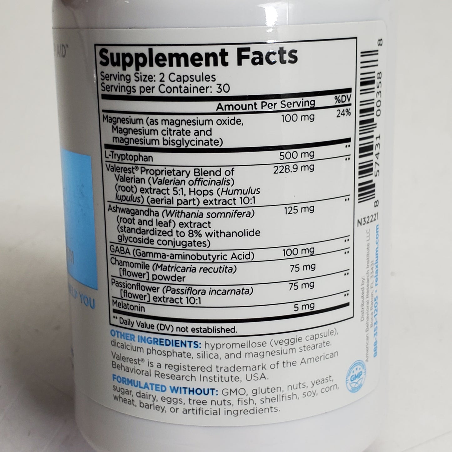 RELAXIUM Sleep Aid Professional Strength Melatonin 5mg 60 Capsules BB 10/27