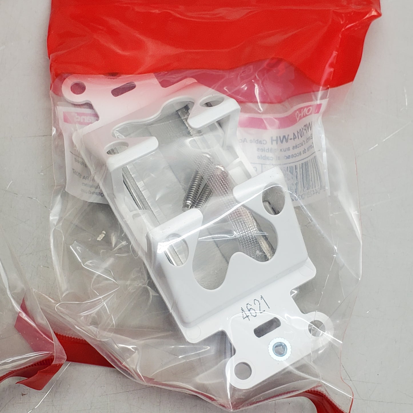 LEGRAND (5 Pack) Cable Access Strap Wall Plate White WP1014-WH