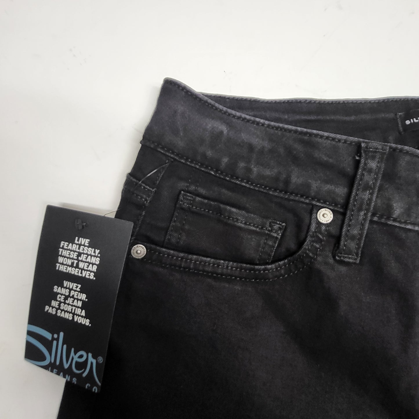 SILVER JEANS CO. Suki Bootcut Curvy Midrise Sz 29/31 Black L93719BVS557