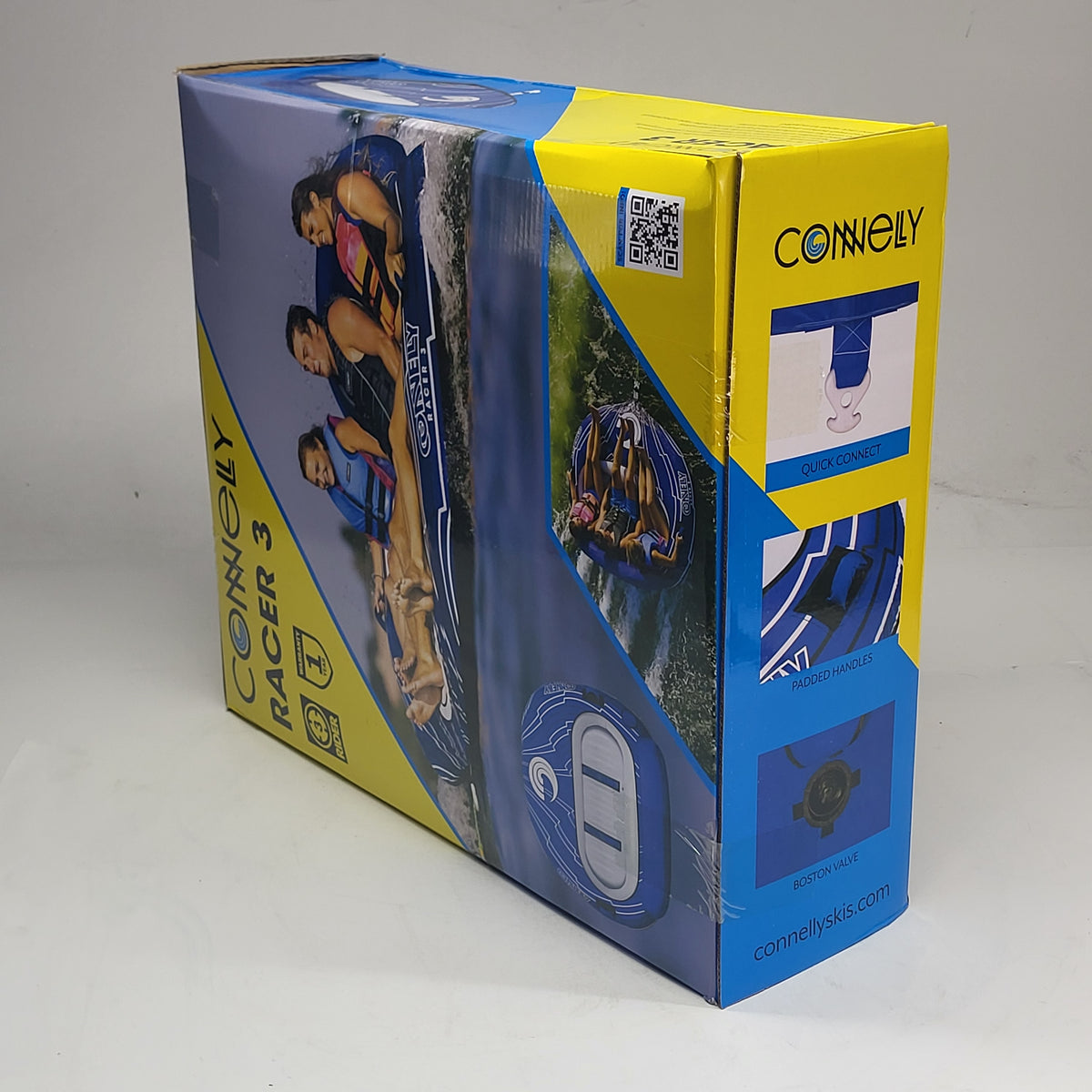CONNELLY Connelly Racer 3 Towable Tube W/ Handles - 3 Riders 60"x75" Blue/White