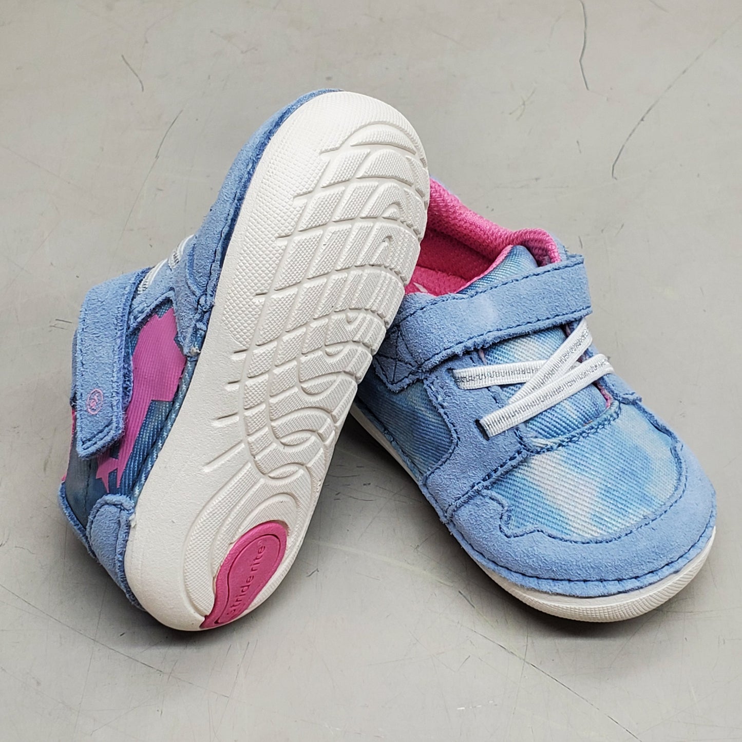 STRIDE RITE SM Waverly Sneaker Shoes Toddler SZ 4W Chambray BG038406