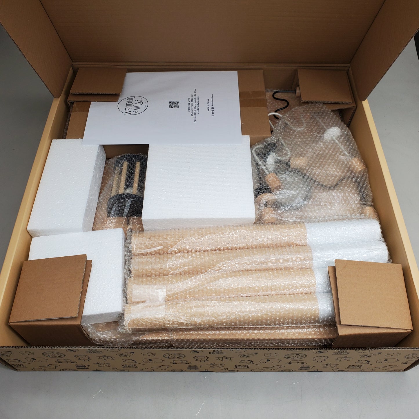 WONDER & WISE Awesome Activity Table Wood / Metal 21.5” x 21.5” x 23.5” Neutral 1000040027